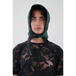 NWT Beklina Quilted Bonnet Torn Dot Green - OS